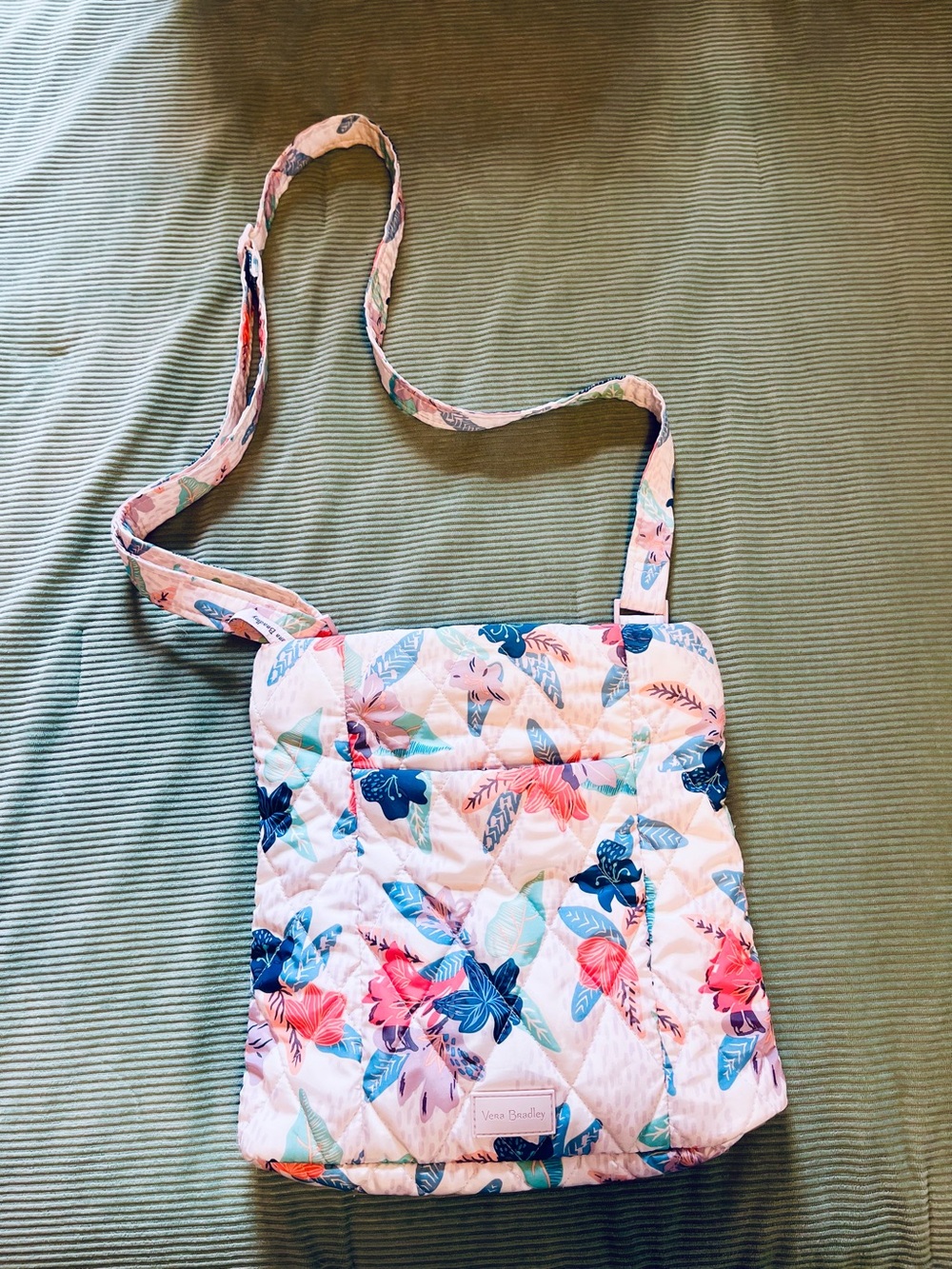 Vera Bradley Pink Floral Quilted Crossbody Bag